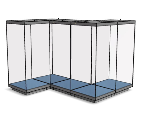 Evolution modular display cases