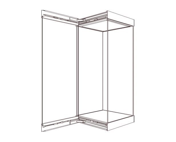 configurable show case CAD design